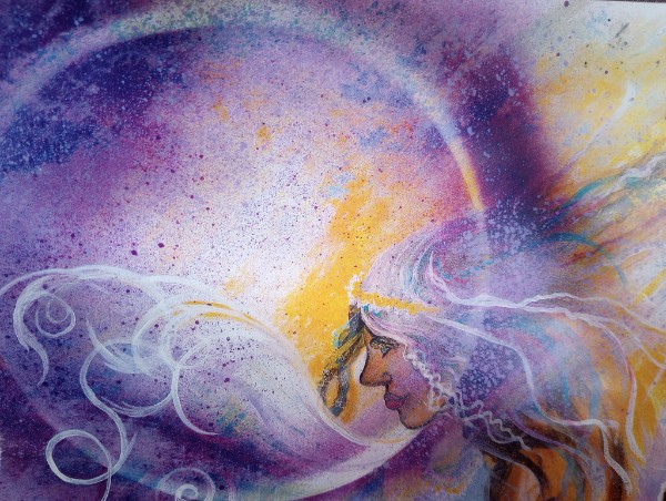 Moon Goddess — Original Watercolor Painting - SOLD!